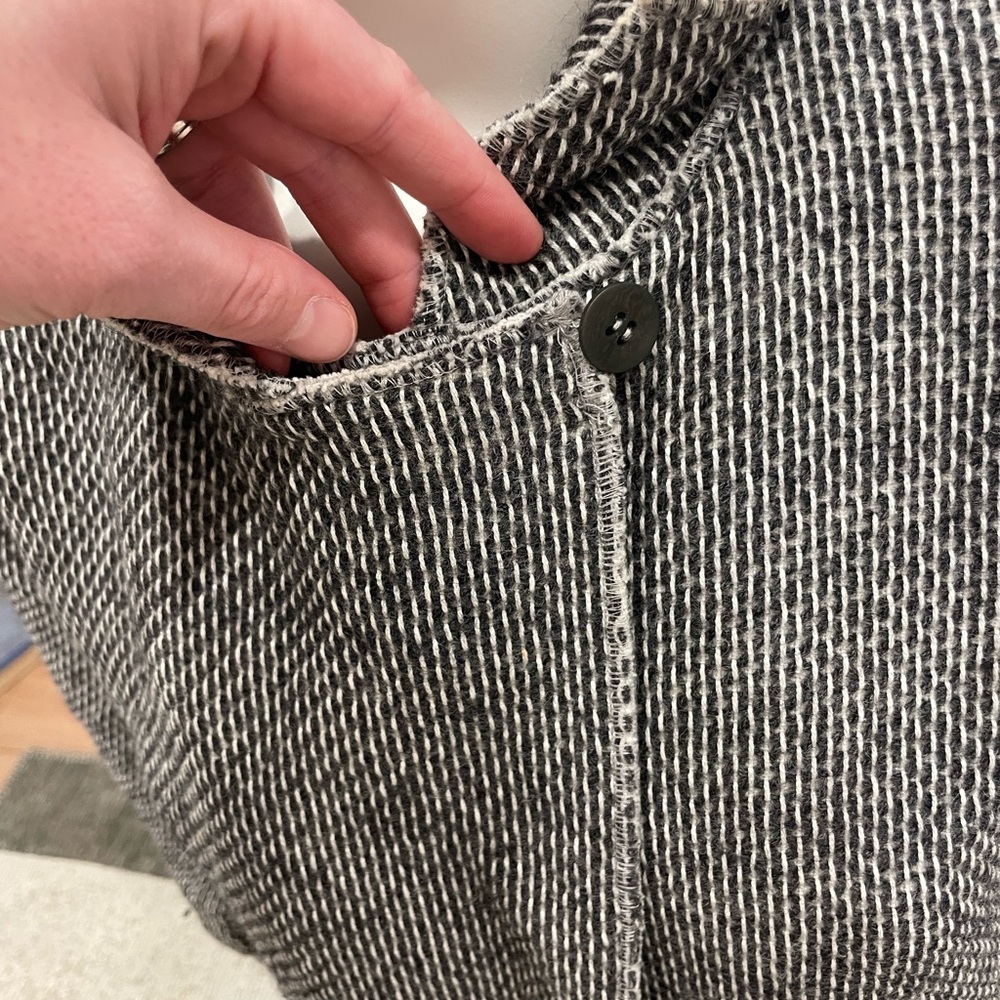 Eileen Fisher Medium Textured Cotton Sweater Coat, Medium. Like- New. - Picture 13 of 14